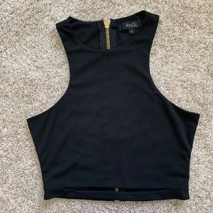 Black Cropped Top